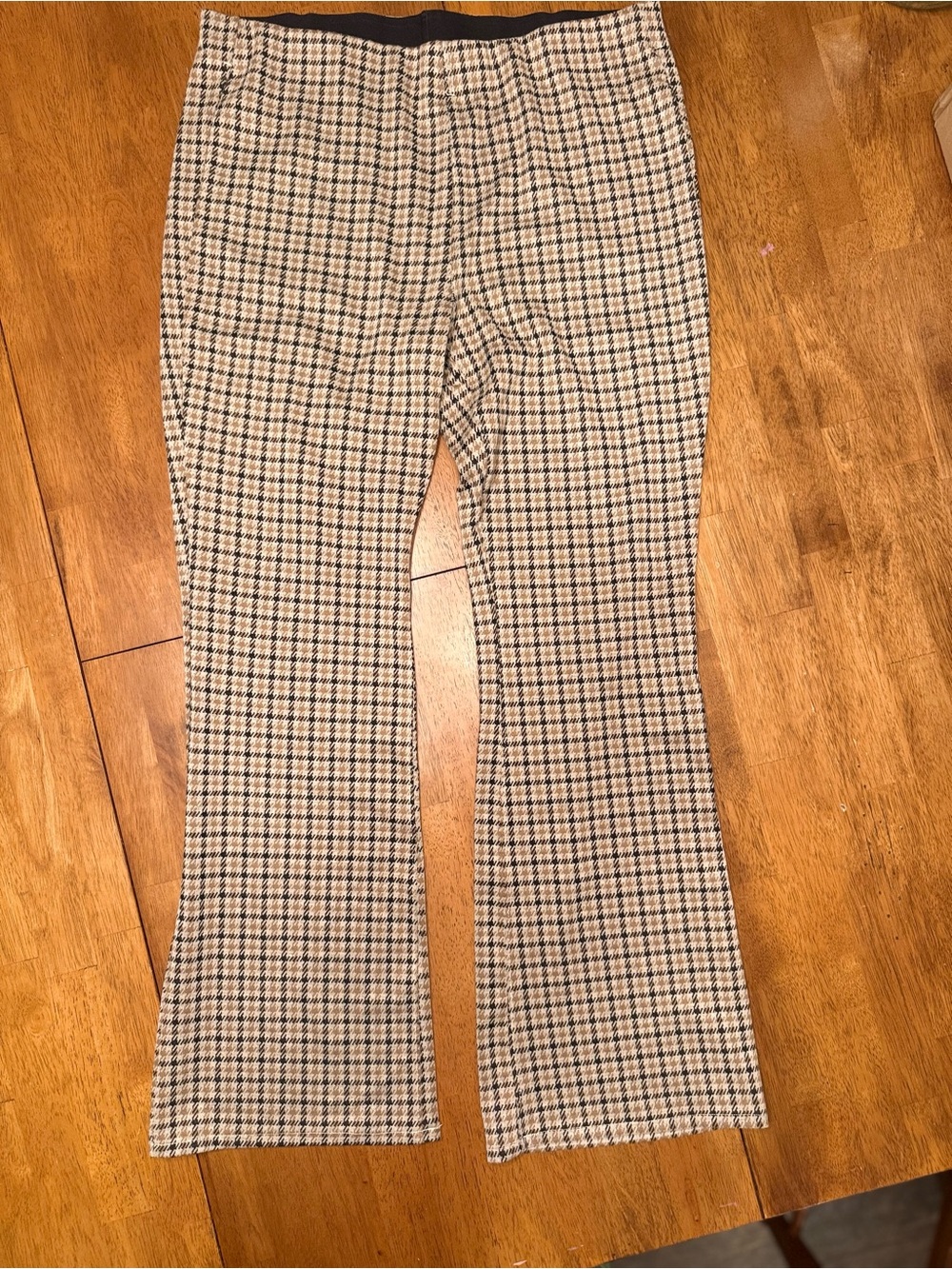 American Eagle Outfitters Black/Cream Dress Pants (leggings) size L short